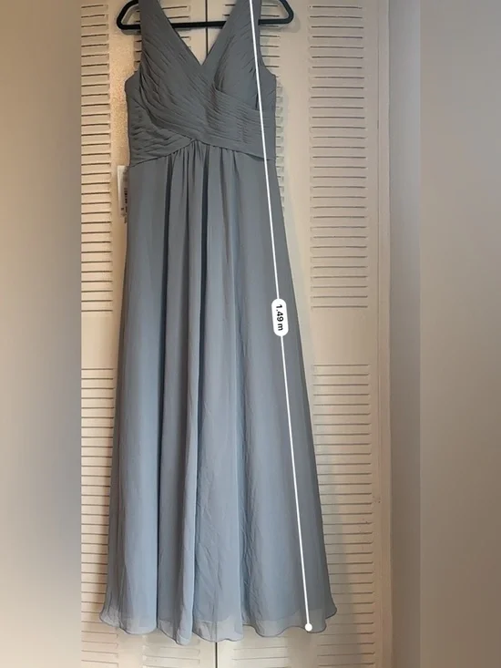 Flora Azazie Twilight Chiffon A-Line Bridesmaid Dress Size 10 β¨ New with Tag - Picture 14 of 16